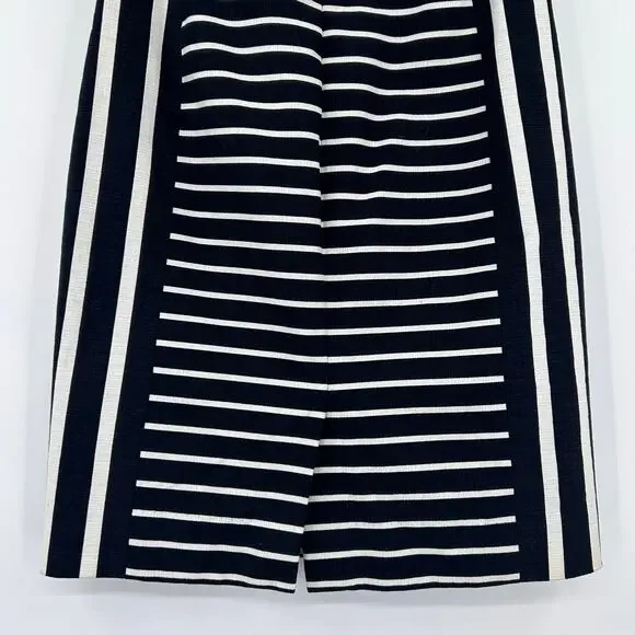 J Crew Pencil Skirt Black White Stripe Cotton Blend Office Classic Womens Sz 0P - Picture 11 of 12